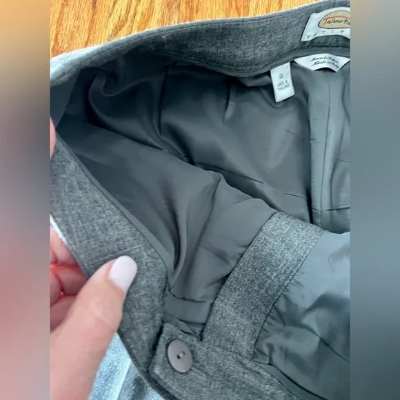 Talbots Petites Women’s Size 10 Gray Wool Dress Slacks Pants Lined - Picture 3 of 10